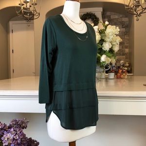 NWT Michael Kors Emerald Green Long Sleeve Tunic
